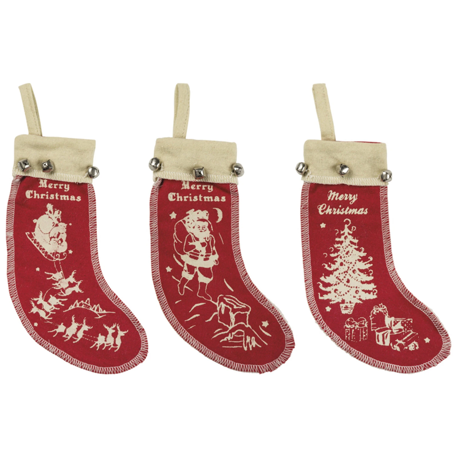 Primitives By Kathy Vintage Small Felt Stocking Ornament Set Of 3 1024 3 Primitives By Kathy Vintage Small Felt Stocking Ornament Set Of 3 1024