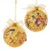 Kurt Adler 3.5" Gold Faceted Honeycomb Bee Glass Christmas Ornament T2702