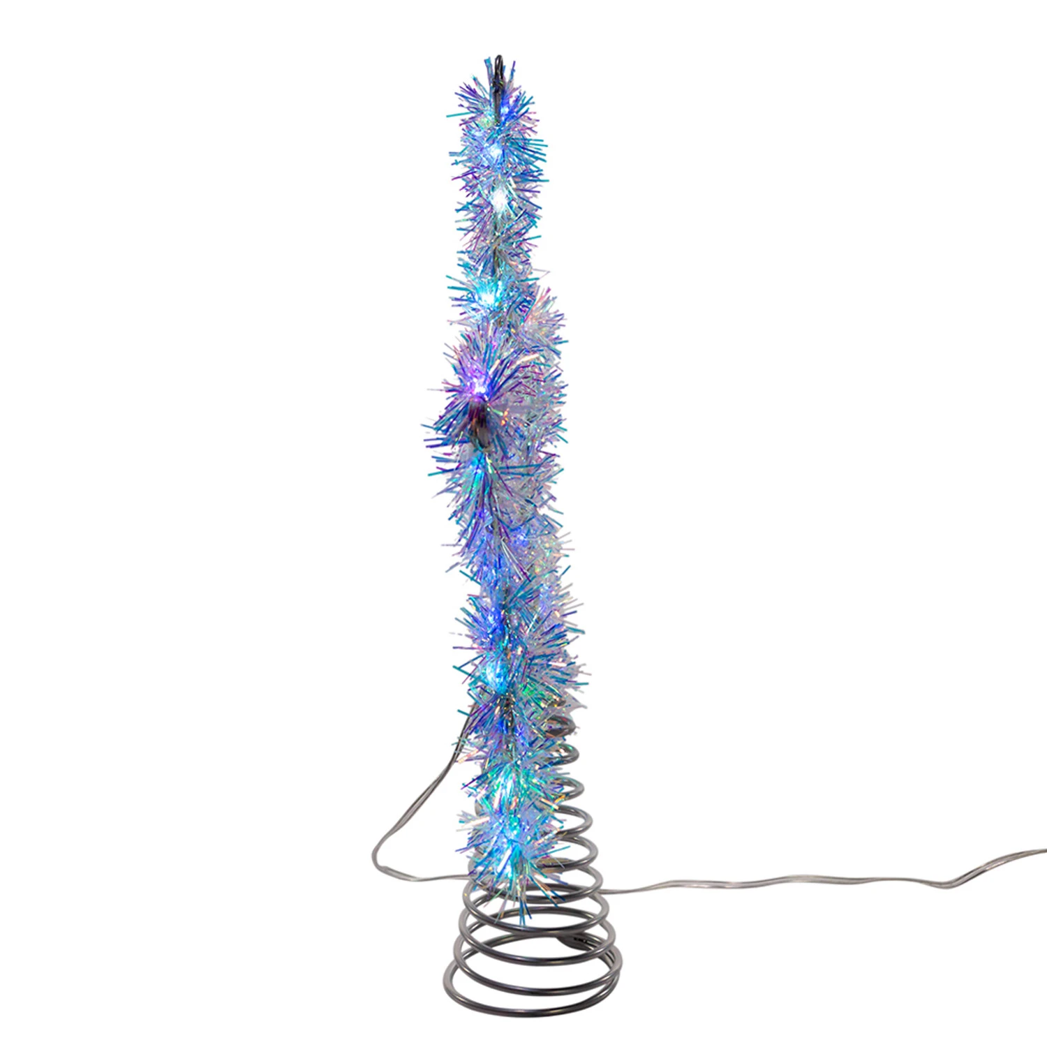 Kurt Adler 12.2" LED Lighted Silver Tinsel Star Christmas Tree Topper AD1022RGB 13 Kurt Adler 12.2" LED Lighted Silver Tinsel Star Christmas Tree Topper AD1022RGB - Image 11