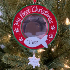 Kitty Cat's First Christmas Picture Frame Personalized Christmas Ornament PF1716 -Christmas Decorations apilwl4ms 91759.1646091888