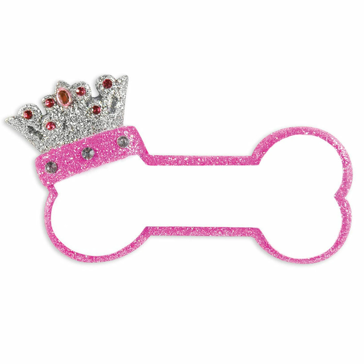 Pink Dog Bone With Princess Crown Personalized Christmas Ornament 5 Pink Dog Bone With Princess Crown Personalized Christmas Ornament - Image 3