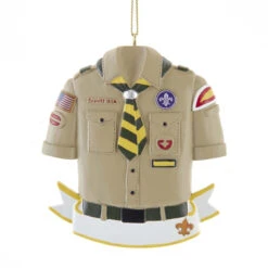 Kurt Adler 3.5" Boy Scout Shirt Personalized Christmas Ornament BS2202B -Christmas Decorations apinbpvyc 67631.1646091872