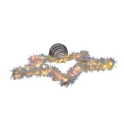 Kurt Adler 12.2" LED Lighted Warm White Silver Tinsel Star Christmas Tree Topper AD1022WW -Christmas Decorations apinctklb 00838.1646091913