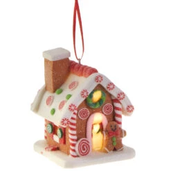 Raz 3.25" LED Lighted Claydough Gingerbread House Christmas Ornament 3815534 -Christmas Decorations apipa6o90 32364.1646091909