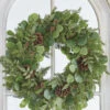 Raz 27" Iced Mixed Greenery, Eucalyptus And Pinecone Christmas Wreath W4102617 -Christmas Decorations apipnzygh 39099.1646091913