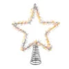 Kurt Adler 12.2" LED Lighted Warm White Silver Tinsel Star Christmas Tree Topper AD1022WW -Christmas Decorations apipxfl0b 13105.1646091907