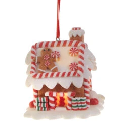 Raz 3.25" LED Lighted Claydough Gingerbread House Christmas Ornament 3815534 -Christmas Decorations apit7wwoo 16935.1646091908