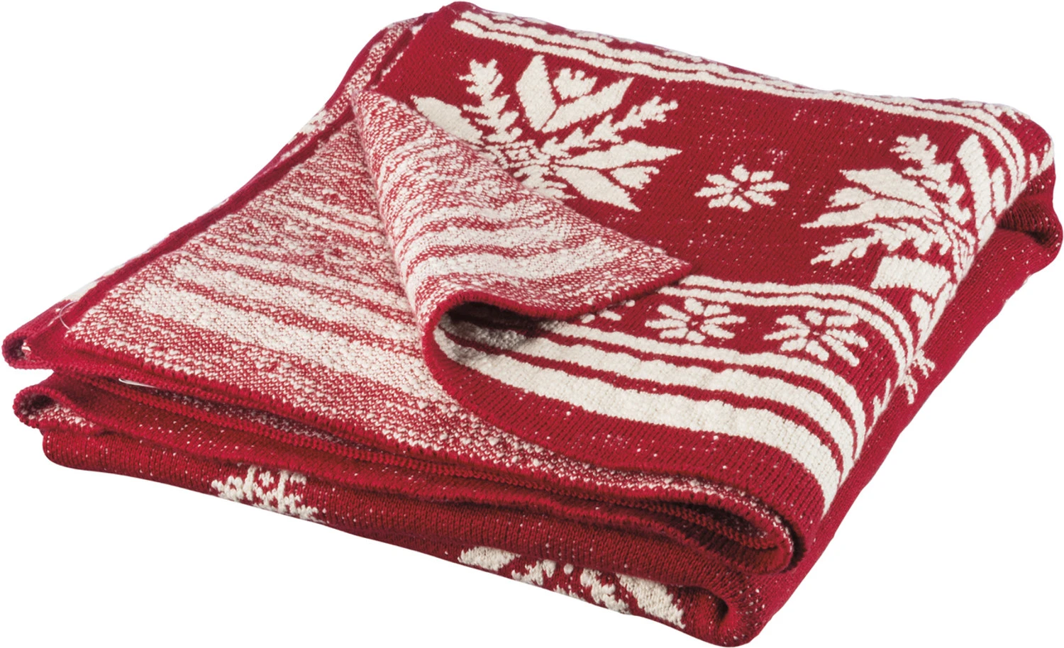 Primitives By Kathy 60" Red And White Nordic Christmas Throw Blanket 37387 4 Primitives By Kathy 60" Red And White Nordic Christmas Throw Blanket 37387 - Image 2