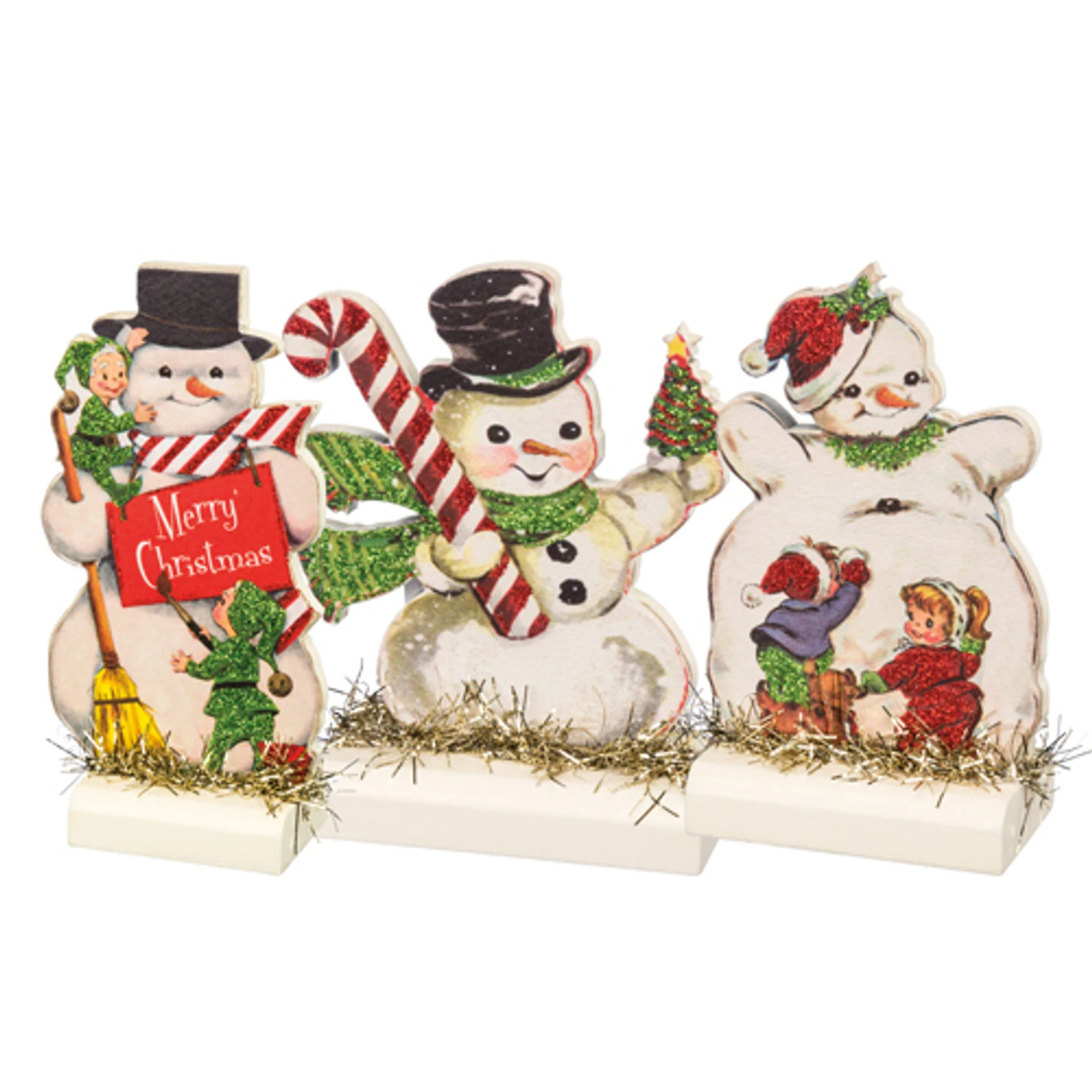 Primitives By Kathy Set Of 3 Retro Snowmen Stand Up Christmas Figures 32297 3 Primitives By Kathy Set Of 3 Retro Snowmen Stand Up Christmas Figures 32297