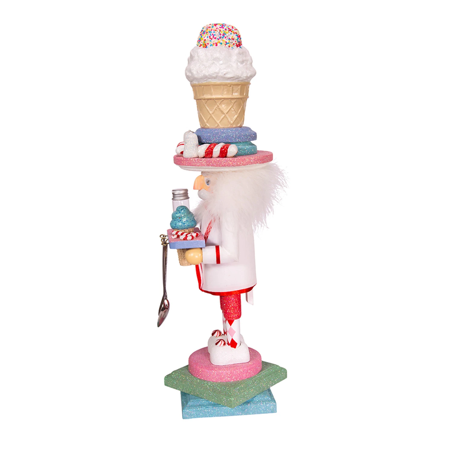 Kurt Adler 19" Hollywood Nutcrackers Ice Cream Nutcracker Christmas Figure HA0404 5 Kurt Adler 19" Hollywood Nutcrackers Ice Cream Nutcracker Christmas Figure HA0404 - Image 3