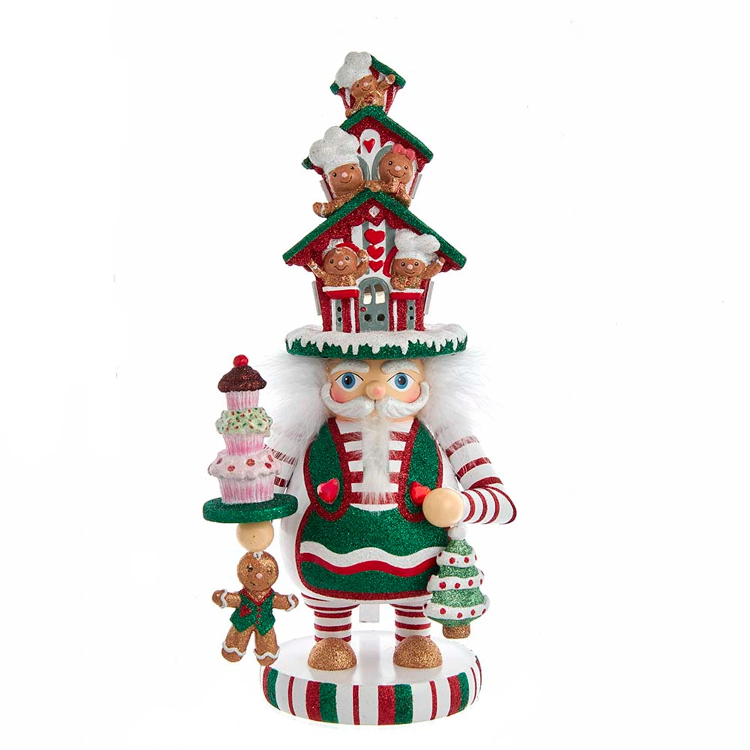Kurt Adler 15" Hollywood Nutcrackers Lighted Gingerbread House Hat Nutcracker HA0571 3 Kurt Adler 15" Hollywood Nutcrackers Lighted Gingerbread House Hat Nutcracker HA0571
