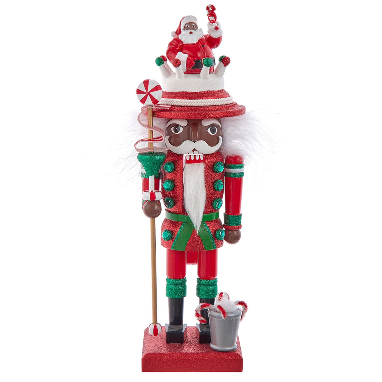 Kurt Adler 10" Hollywood Nutcrackers African American Santa Nutcracker HA0698 3 Kurt Adler 10" Hollywood Nutcrackers African American Santa Nutcracker HA0698